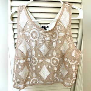 Vintage Express sequin crop top, size L